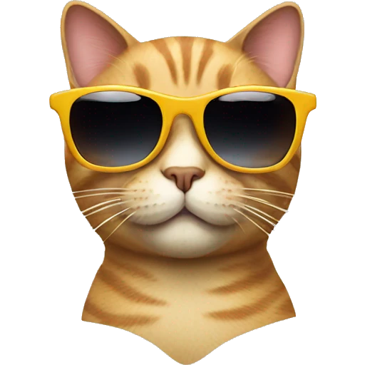 Cat with sunglasses emoji