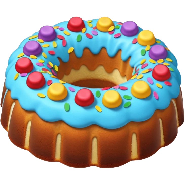 Confetti Bundt cake emoji