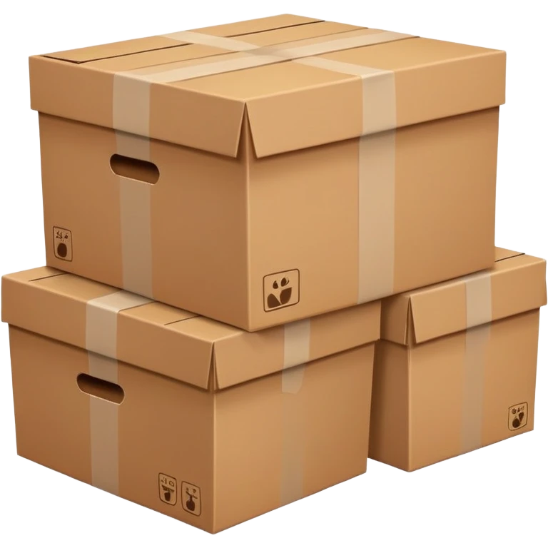 stacked shipping boxes emoji