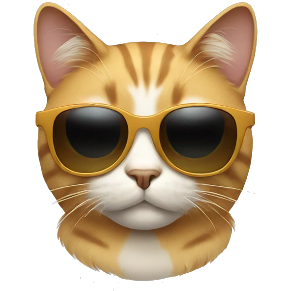 Cat with sunglasses emoji