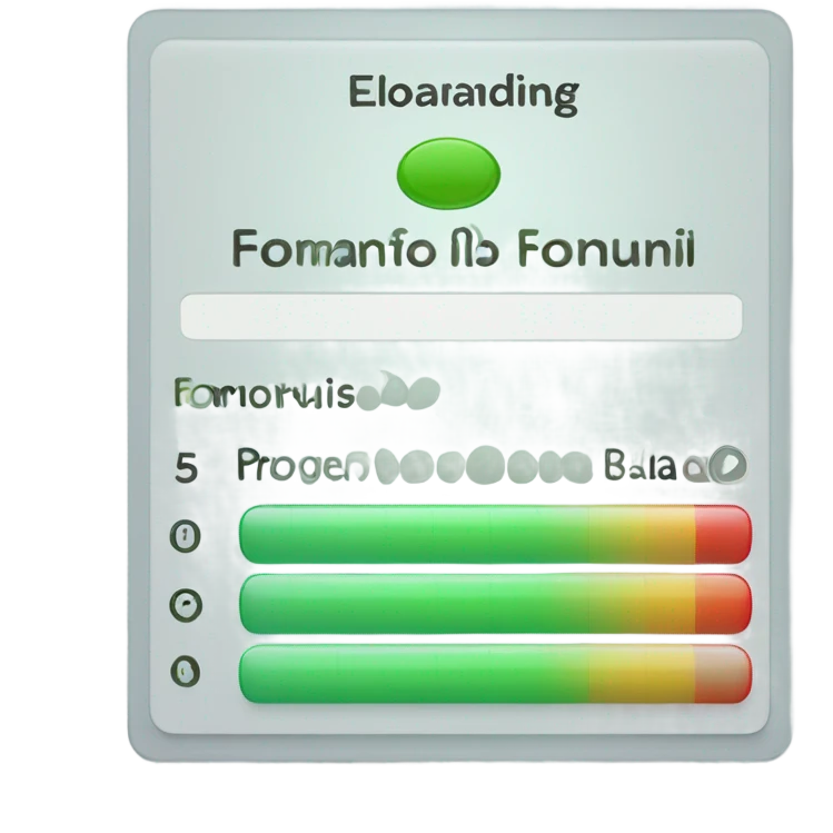 progress bar with 5 divisions. the first division of the progress bar should be in green showing completion of the task and one text saying in spanish "Elaborando formularios" emoji