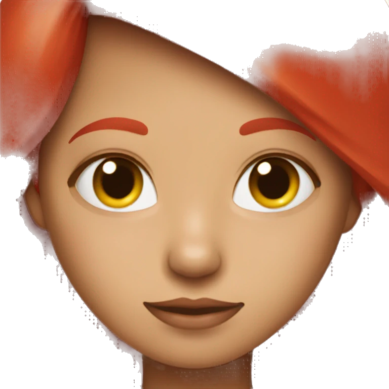 Red girl with red cat emoji