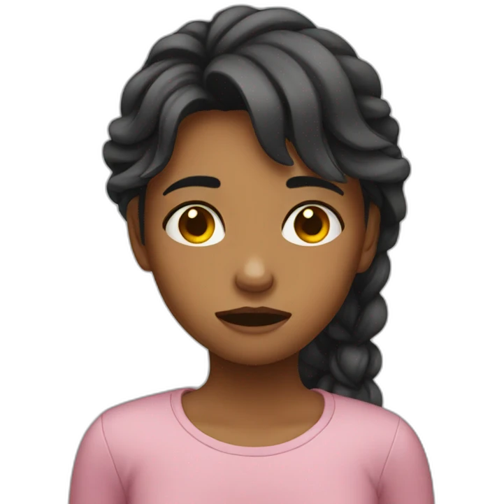 girl crying emoji