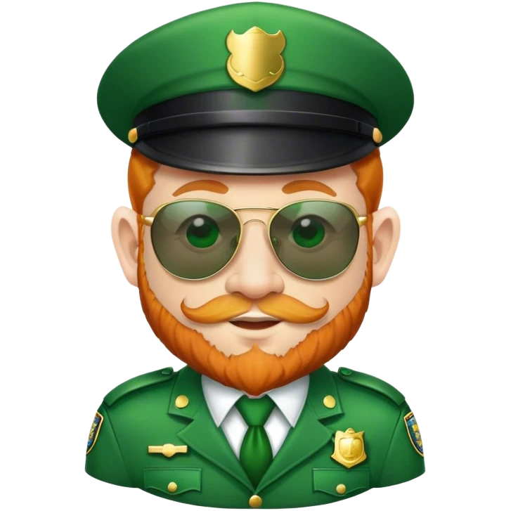 Leprechaun in cop uniform with sunglasses emoji