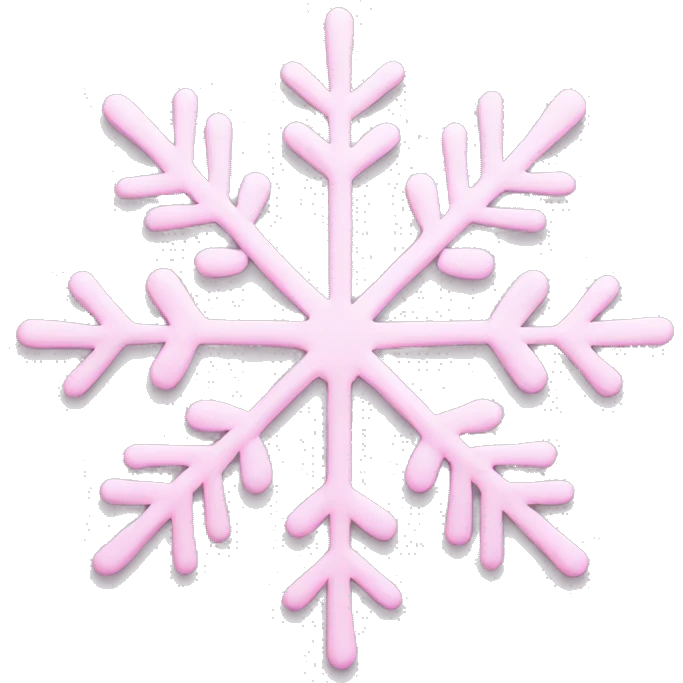 pastel pink snowflake  emoji