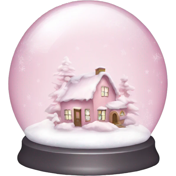 pale pink snow globe shiny emoji