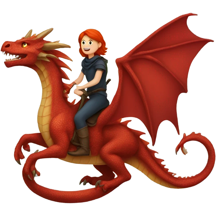 red head on a dragon  emoji