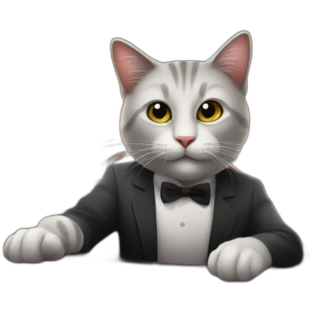 the cat is playing at the casino emoji
