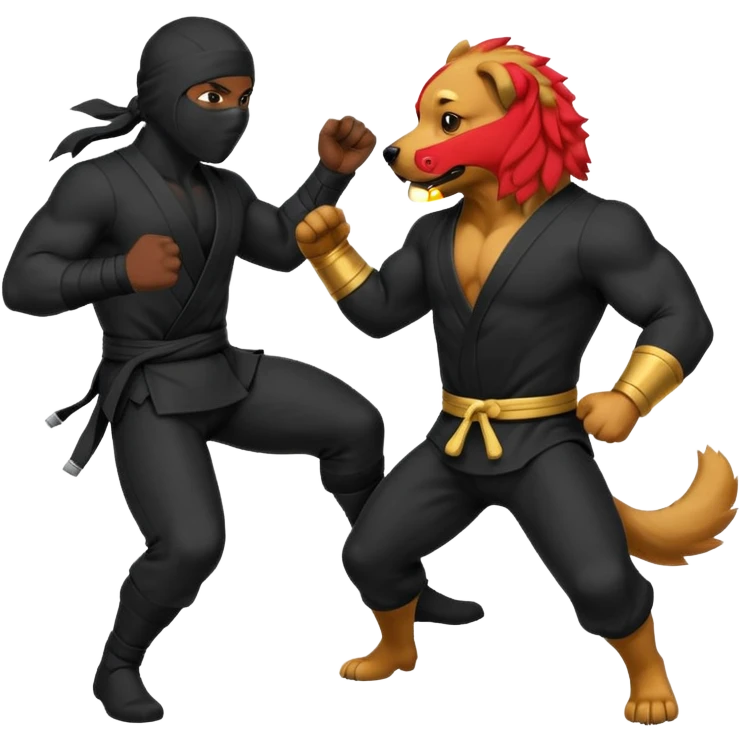 Ninga vs dog emoji