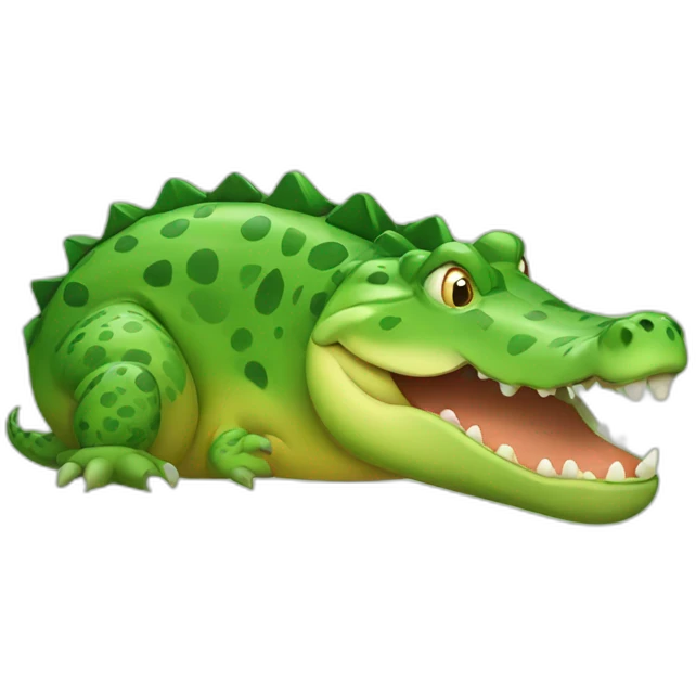 Fat crocodile emoji