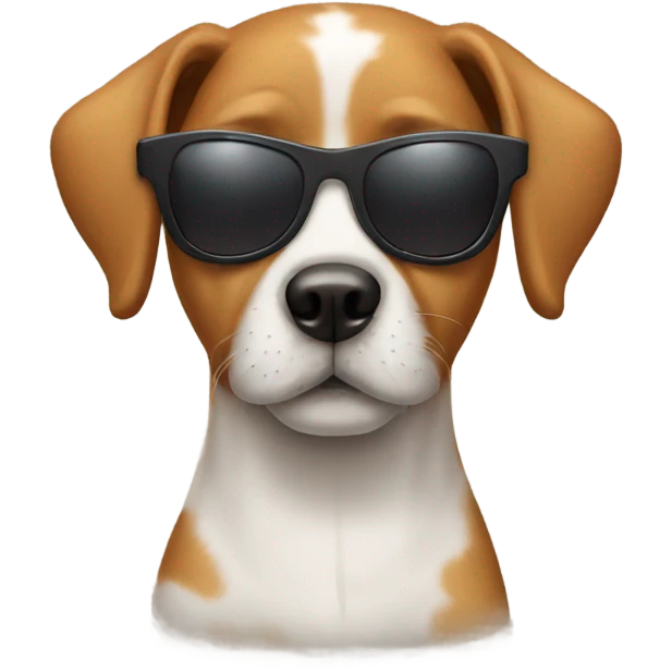 Dog wearing sunglasses  emoji