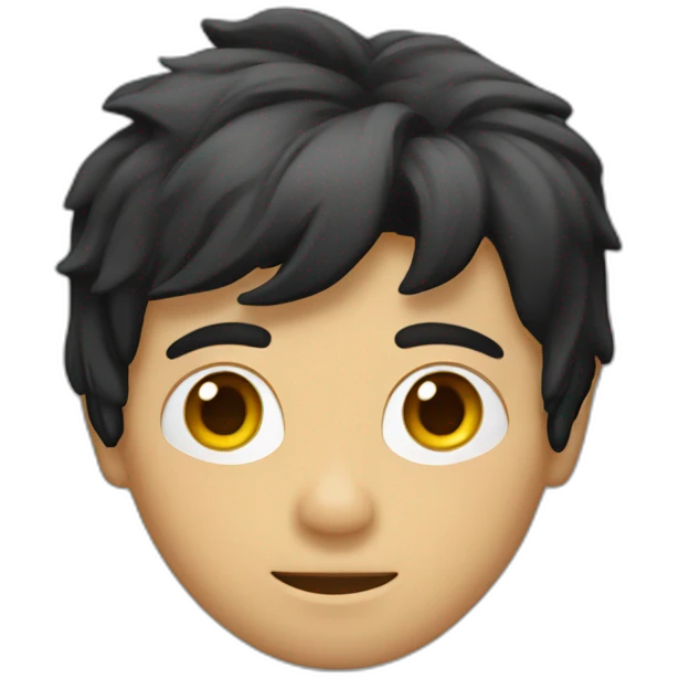 Marty mcfly with black hair emoji