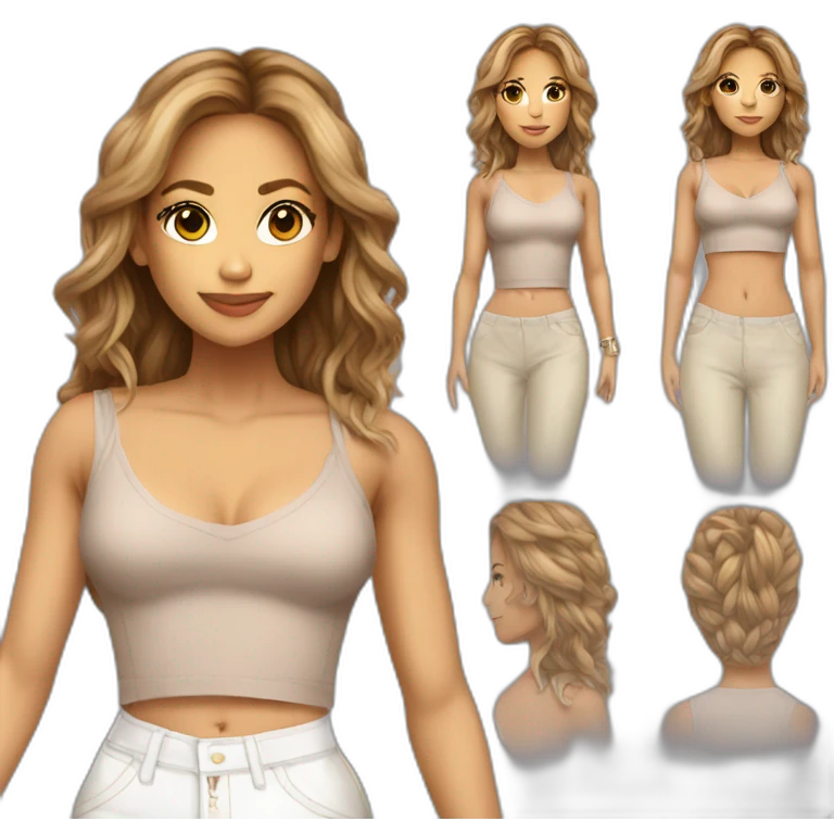 jennifer lopez with croptop shirt emoji
