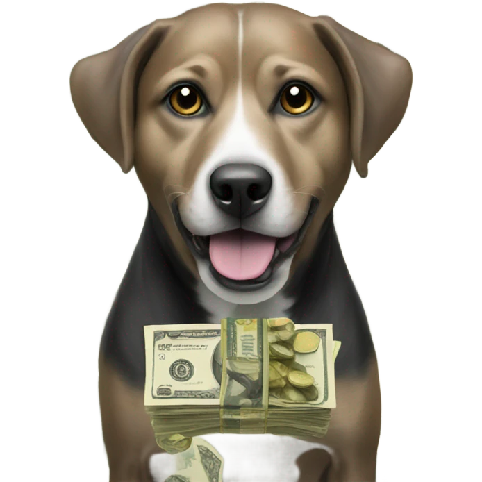 Dog Eating Money emoji