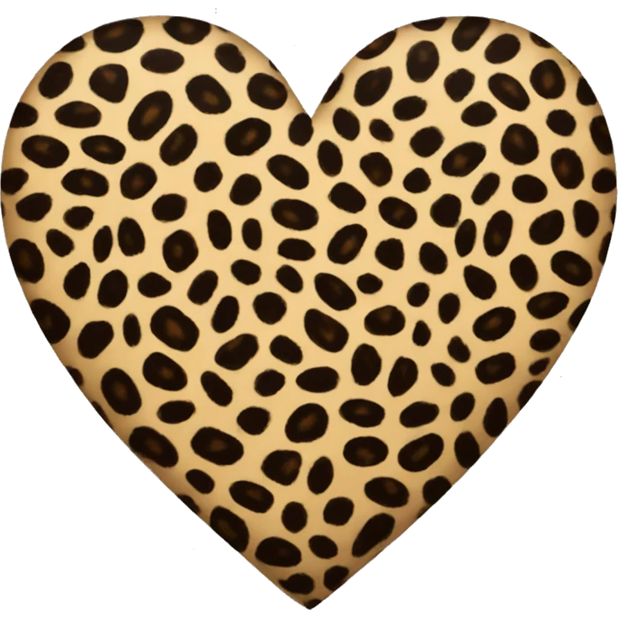 Leopard print heart emoji