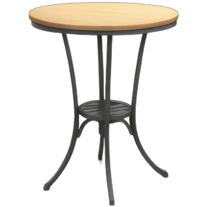 french bistro table and chair emoji
