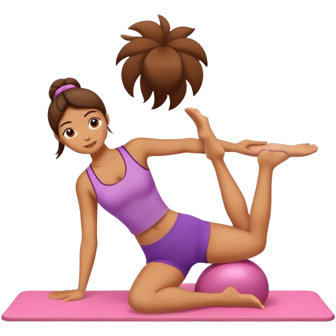 Girl doing pilates emoji
