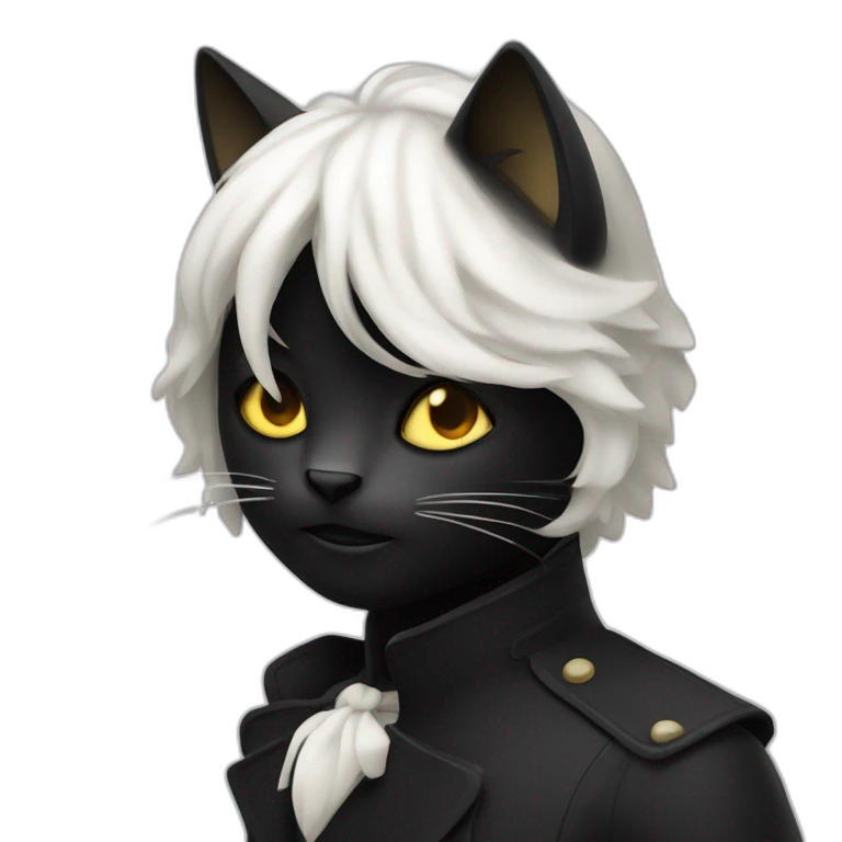 Chat noir et blanc emoji