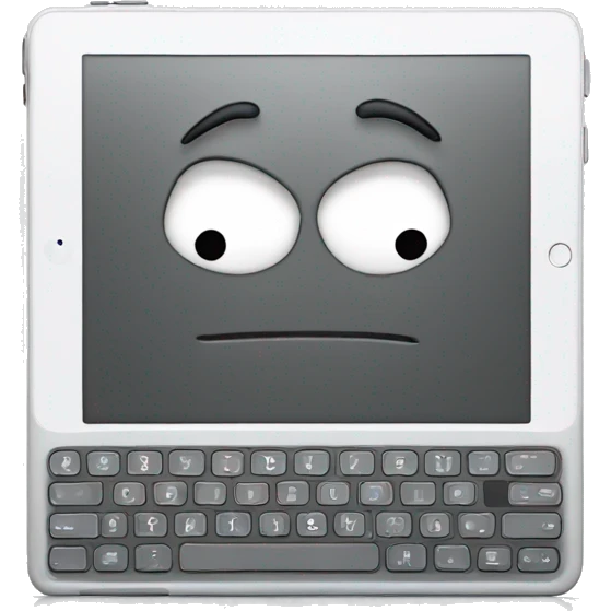Apple iPad with keyboard emoji