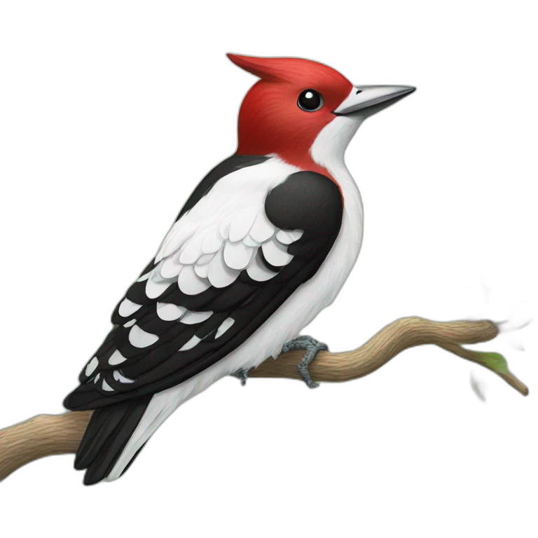 Red headed woodpecker emoji