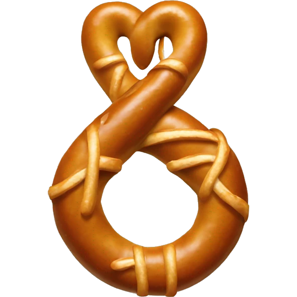 Pretzel with a bow emoji