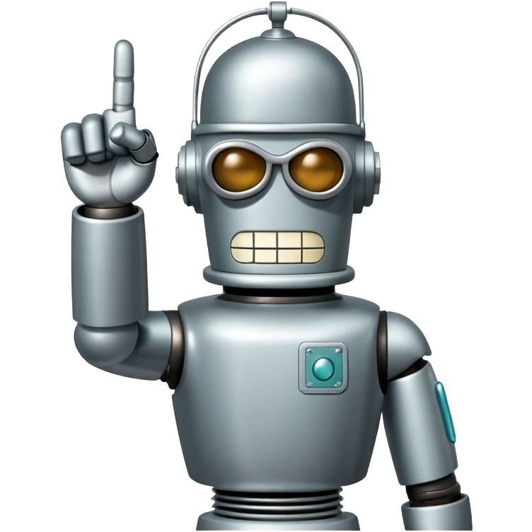 Bender from futurama middle finger up emoji