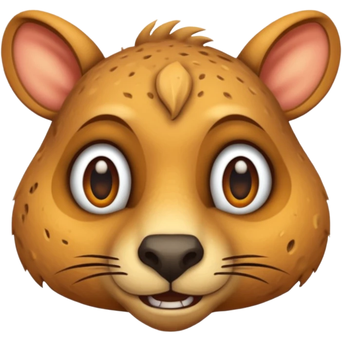animals living in desert, just face emoji