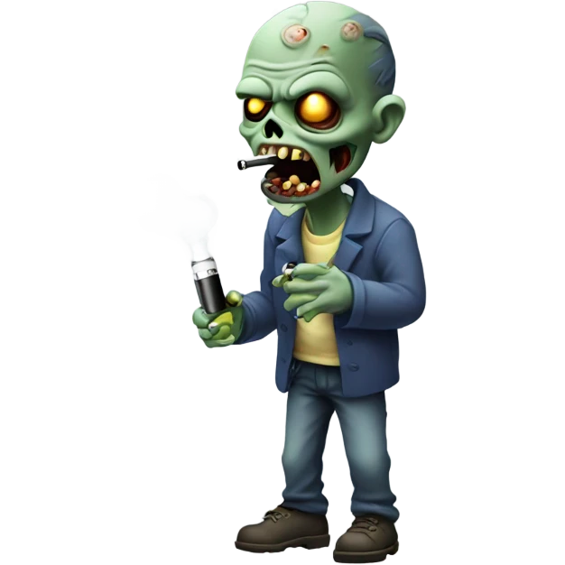 Zombie smoking a ecig  emoji