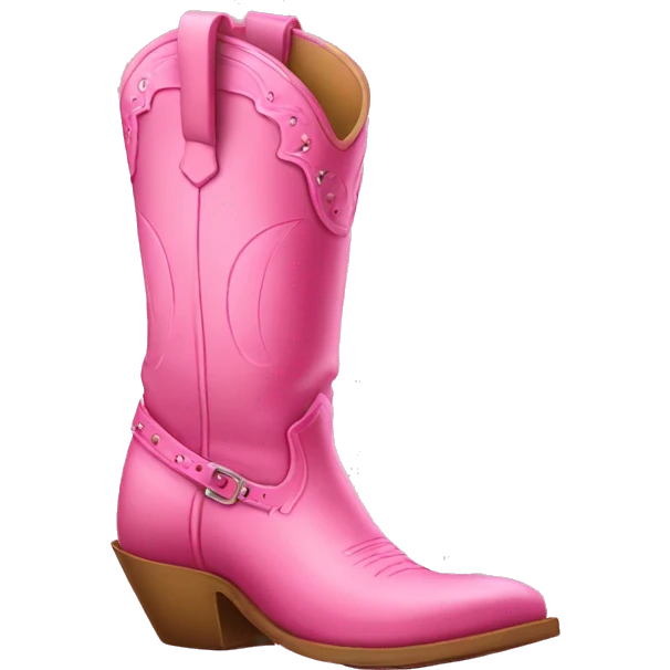 pink cowgirl boots emoji