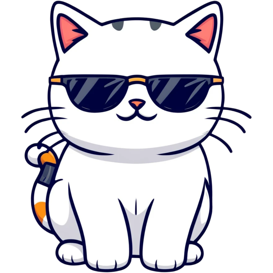 Cat with sunglasses emoji