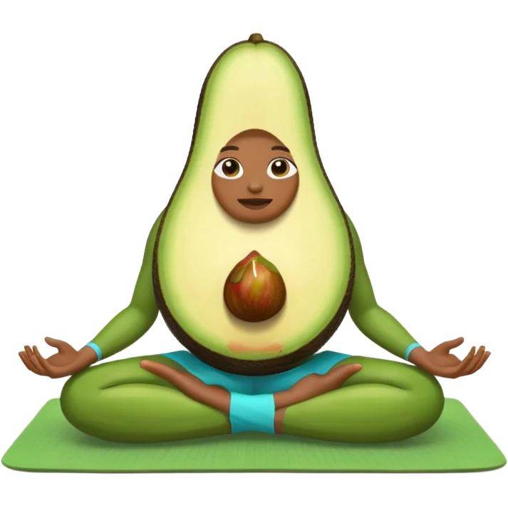 Avocado doing yoga emoji