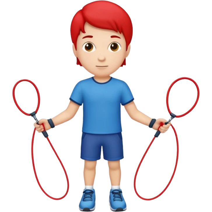 Boy with single Skipping Rope emoji