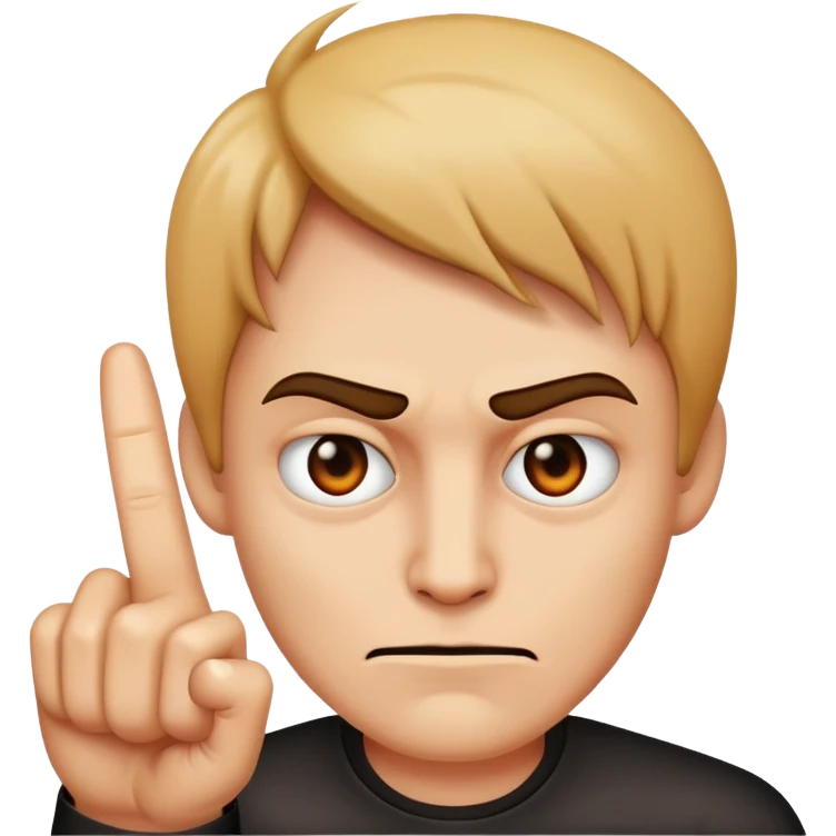Evil face middle finger emoji