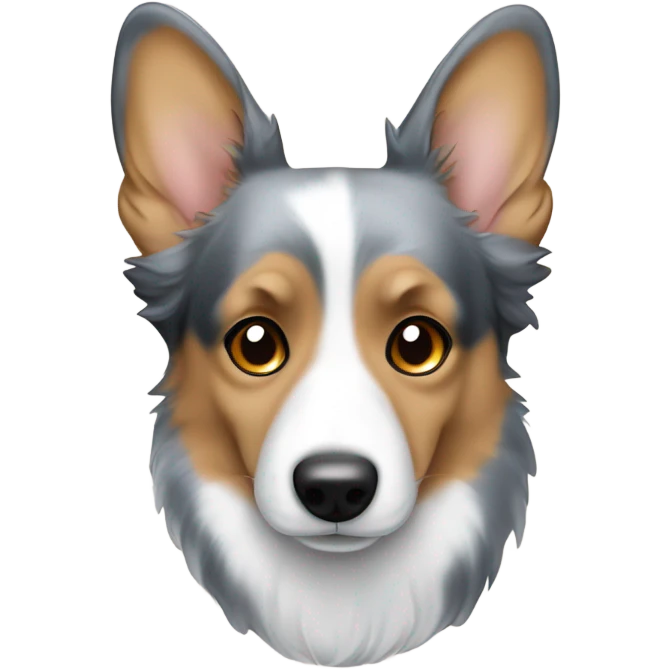 blue merle corgi brown eyes emoji