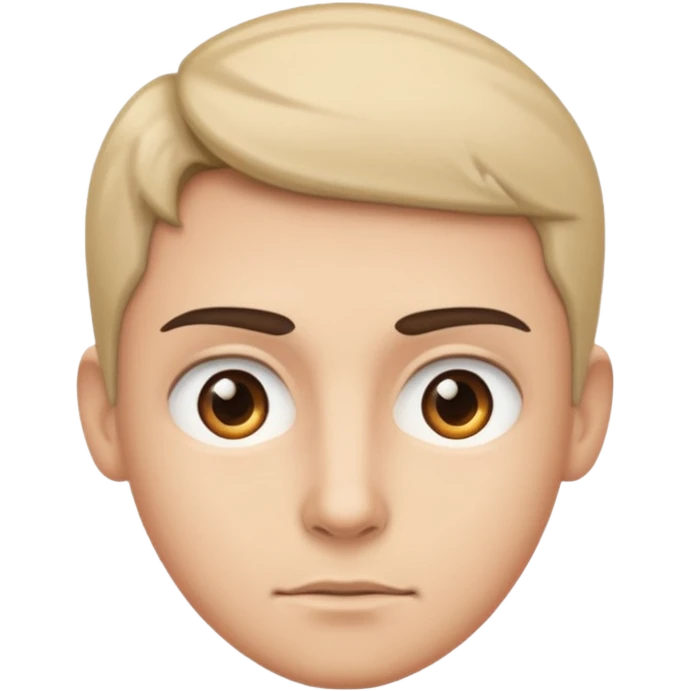 Staring straight face emoji