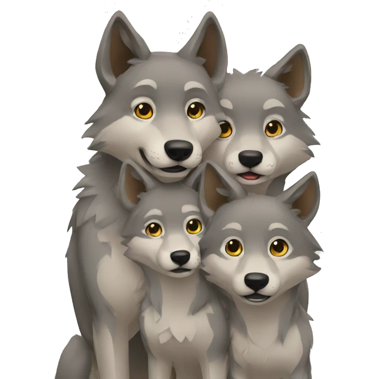 wolf family emoji