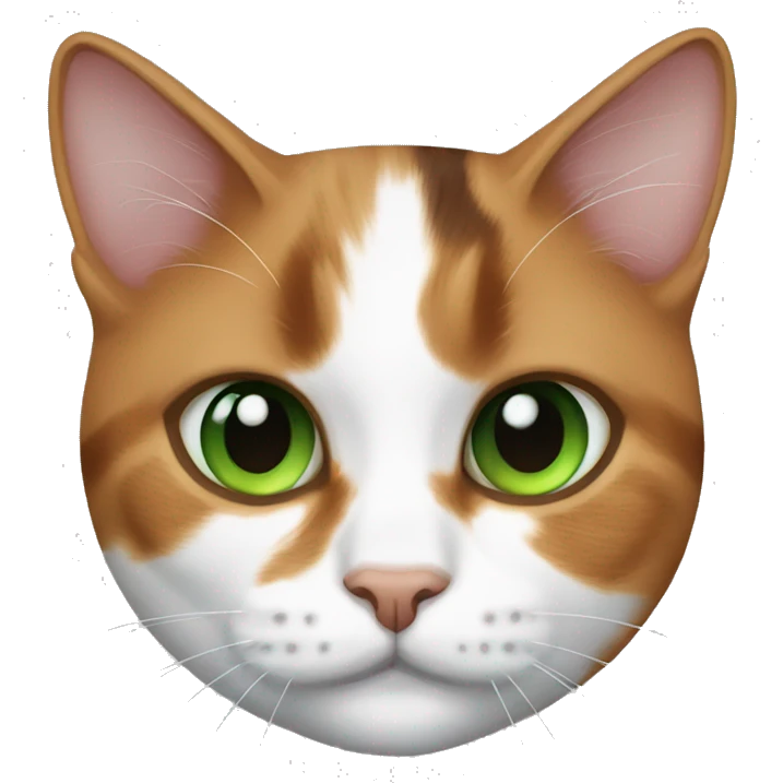 calico cat green eyes emoji