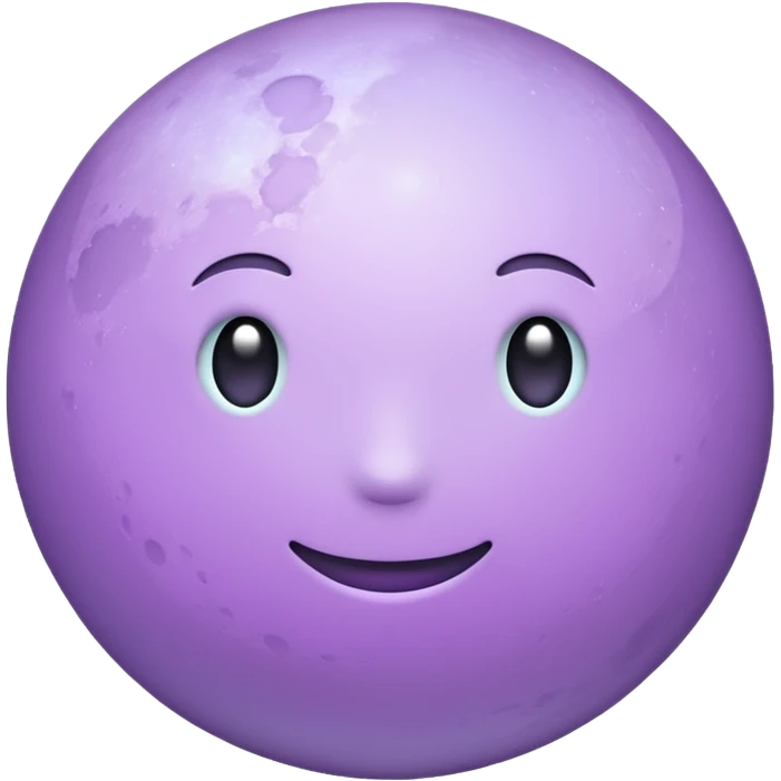 realistic Light purple moon emoji