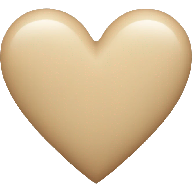 beige heart  emoji