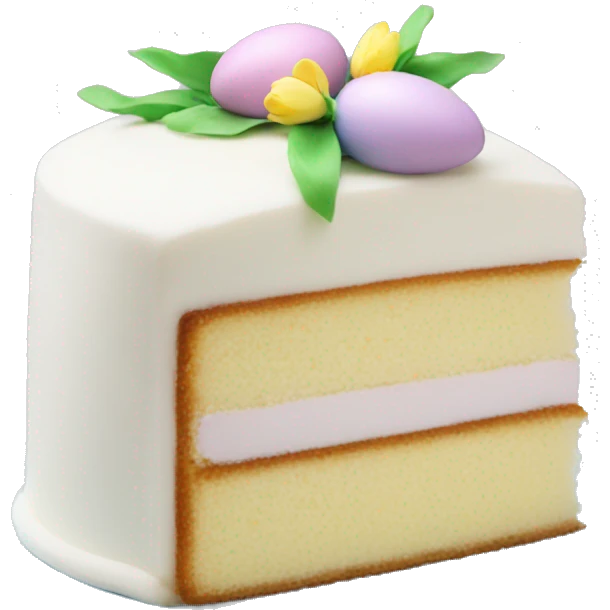Easter white cake emoji