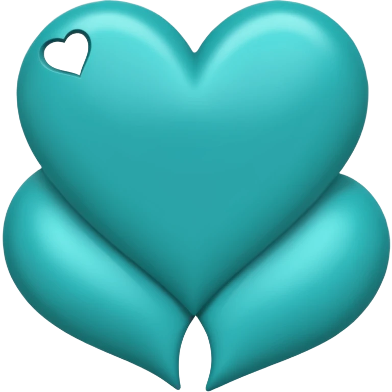 teal heart, simple iconic emoji