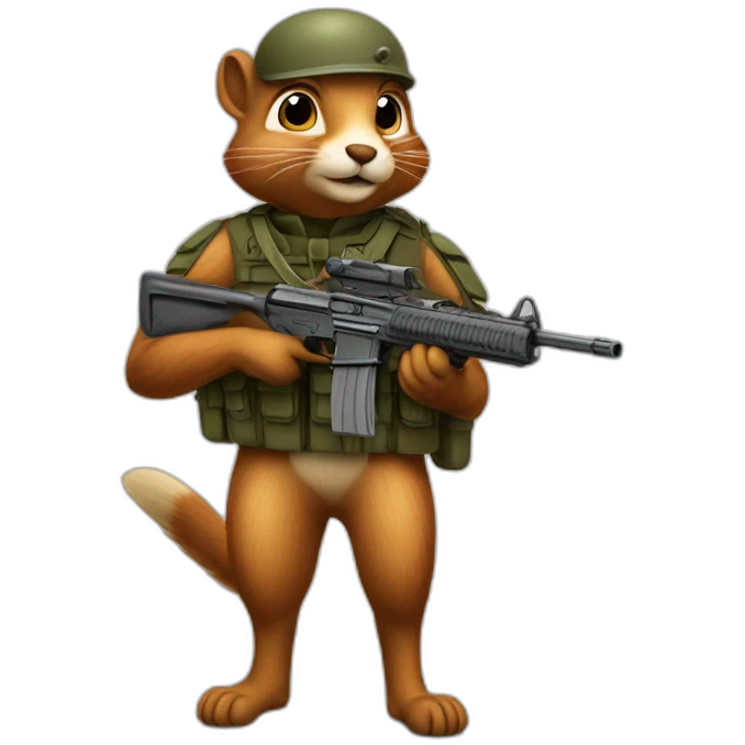 squirel soldier with a rifle emoji