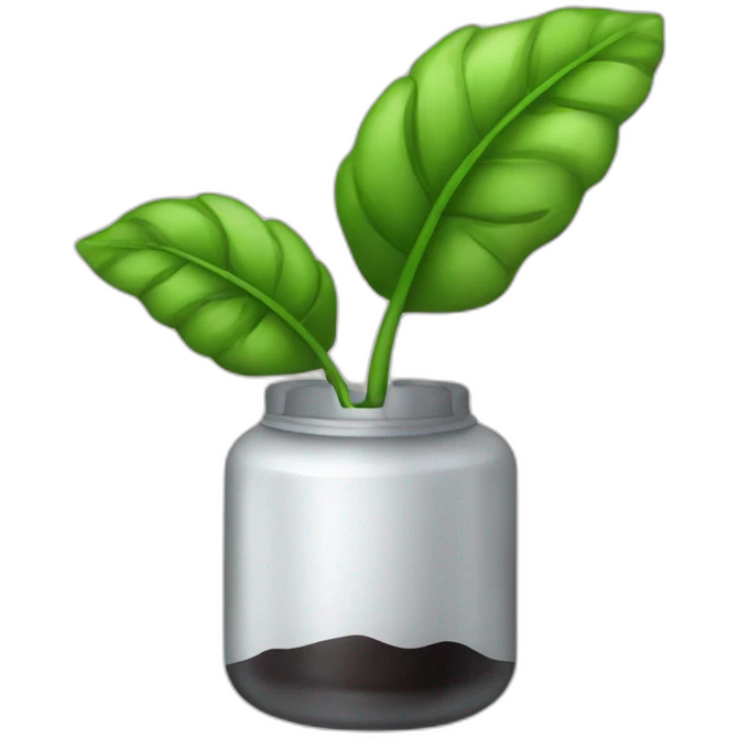 Thing that charges that is used to consume the oil from the plant  emoji