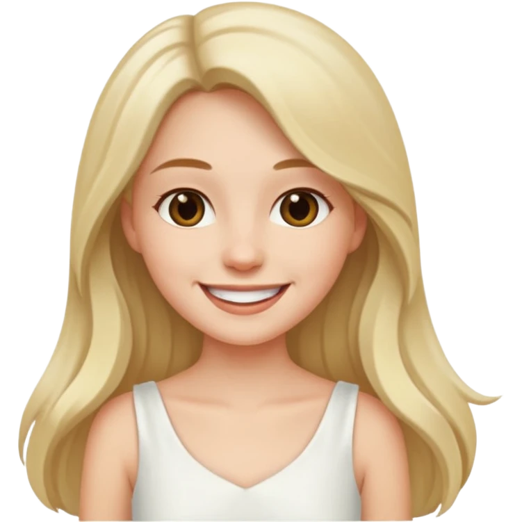 capelli piu lunghi e vestito bianco corto  emoji