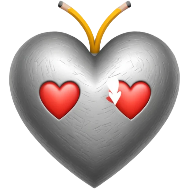 pencil style draw heart emoji