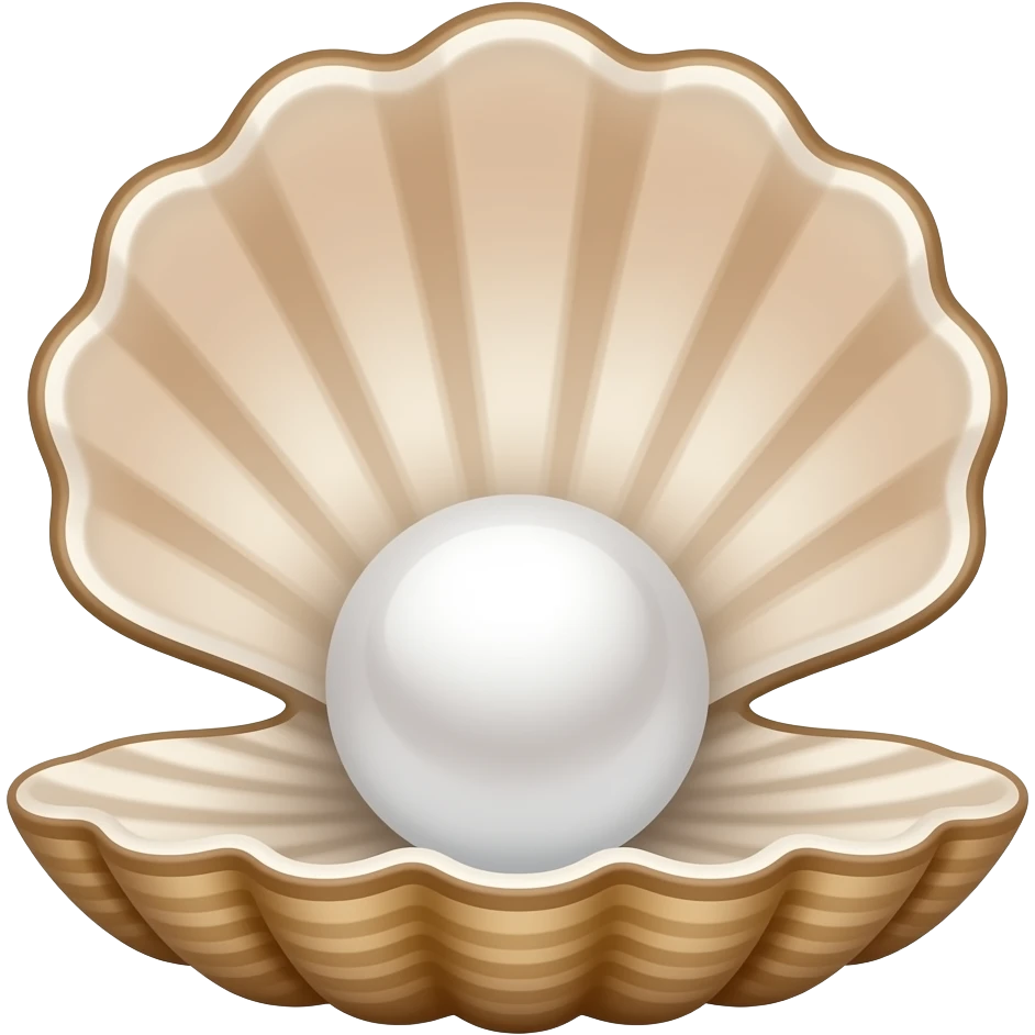 pearl shell brown emoji