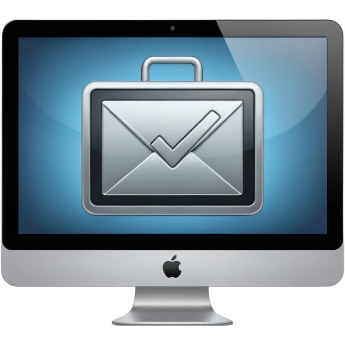 Computer with checkmark emoji