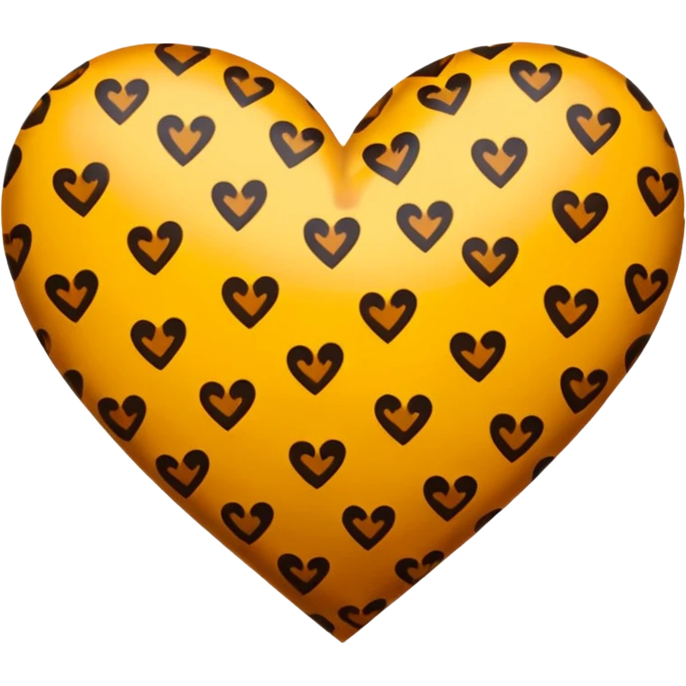 Cheetah print hearts emoji