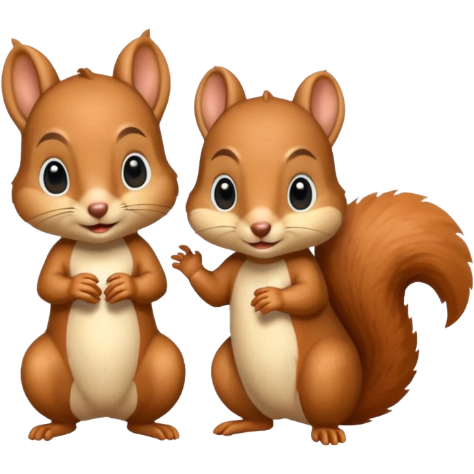 Two baby squirrels  emoji