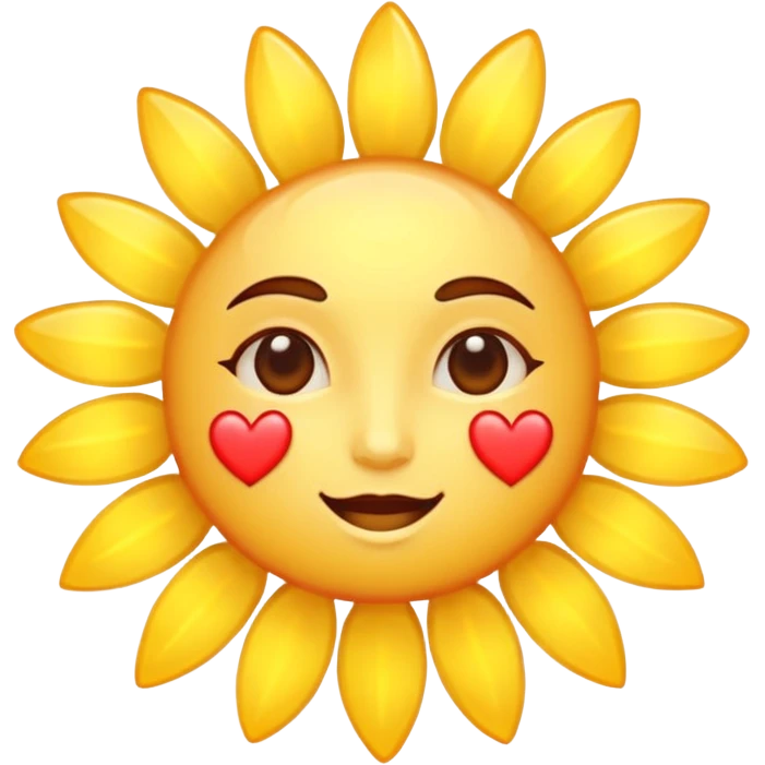 sun with hearts emoji